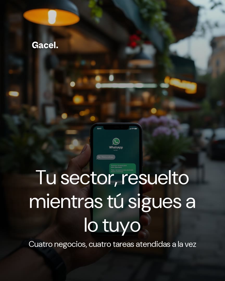 Carrusel publicado en @gacel.es el 19 de agosto de 2026: «Tu sector, resuelto mientras tú sigues a lo tuyo».